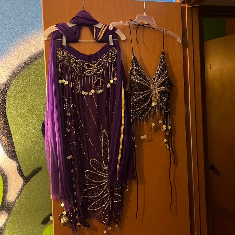 Purple belly dancer costume